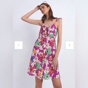 Lili Sidoni Floral Cap Sleeve Dress - NWT